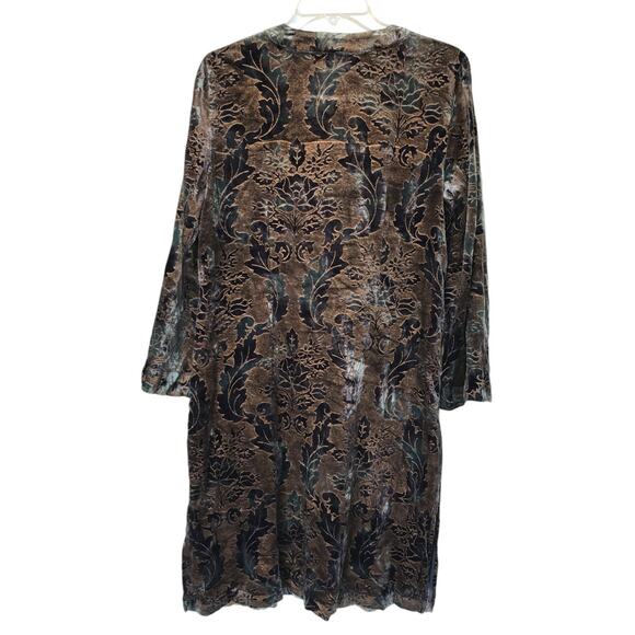 Citron Textured Velvet Robe - Duster - Iridescent and Colorful size M - Picture 2 of 14